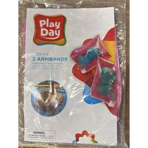 Play Day Pair (2) Armbands for Ages 3-6Y Pool Inflatable Beginner Swimmer NEW